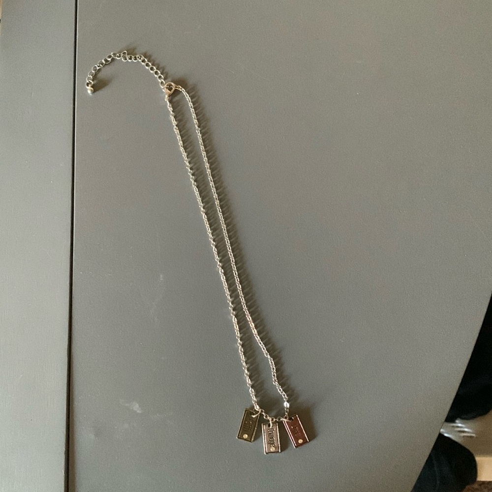 love faith courage metal necklace christian